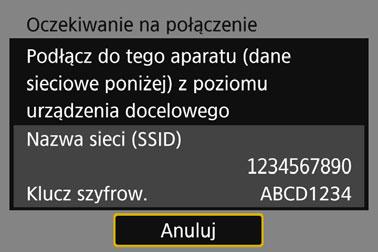 Ręczne ustawianie sieci 4 Wybierz żądaną nastawę szyfrowania. W pozycji szyfrowania wybierz opcję [AES]. Wybierz pozycję [OK] i naciśnij przycisk <0>.