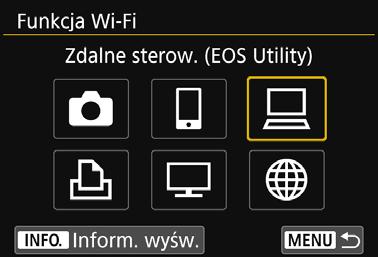 Łączenie za pomocą metody Łatwe łączenie Aparat i komputer mogą się łączyć bezpośrednio w sposób bezprzewodowy.