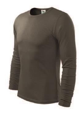 Single Jersey, 1 % bawełna, 160 g/m 2 119 FIT-T LONG SLEEVE koszulka męska dopasowany podkoszulek męski z długim rękawem (splot gładki) modna wąska lamówka wokół szyi w kolorze bez mankietów 03* 12*