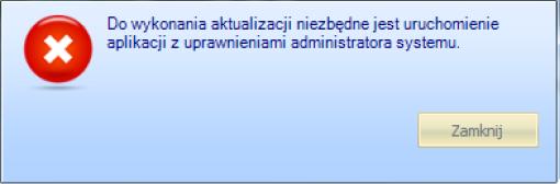 Podczas pierwszego uruchomienia aplikacji księga raportów zostanie wykonana aktualizacja baz BI, definicji raportów standardowych oraz serwisu subskrypcji.