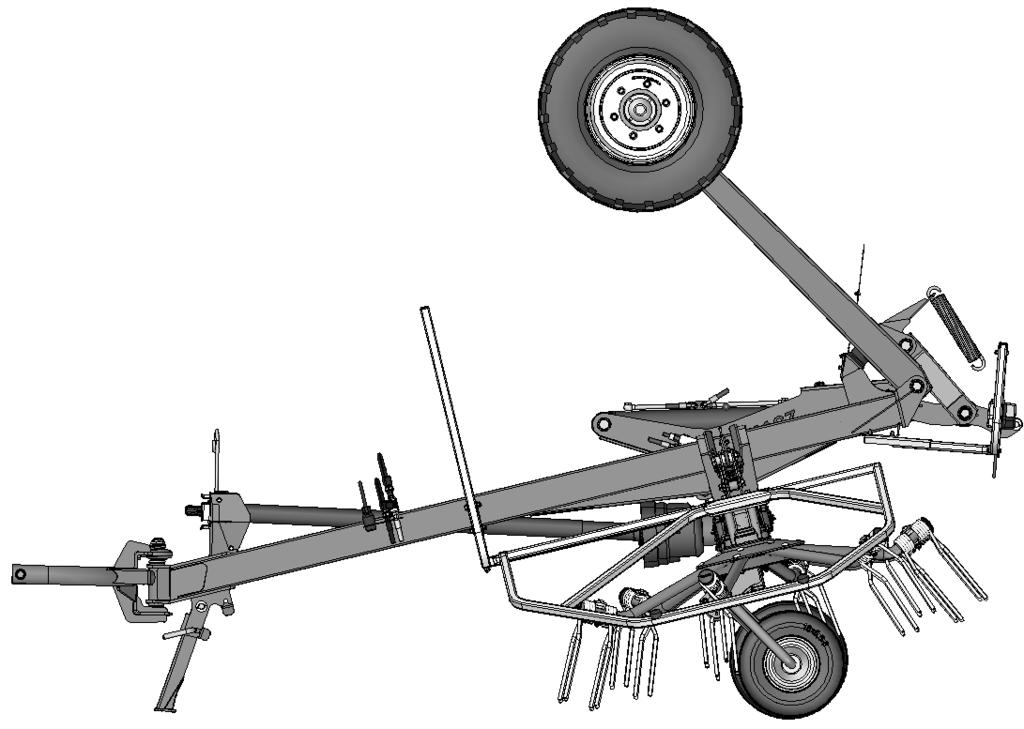 Instrukcja obsługi (dotyczy: P4-471C, P4-531C, P6-651C) wychylić przetrząsacz do pozycji pionowej w celu uniesienia palców roboczych (Rys. 13).