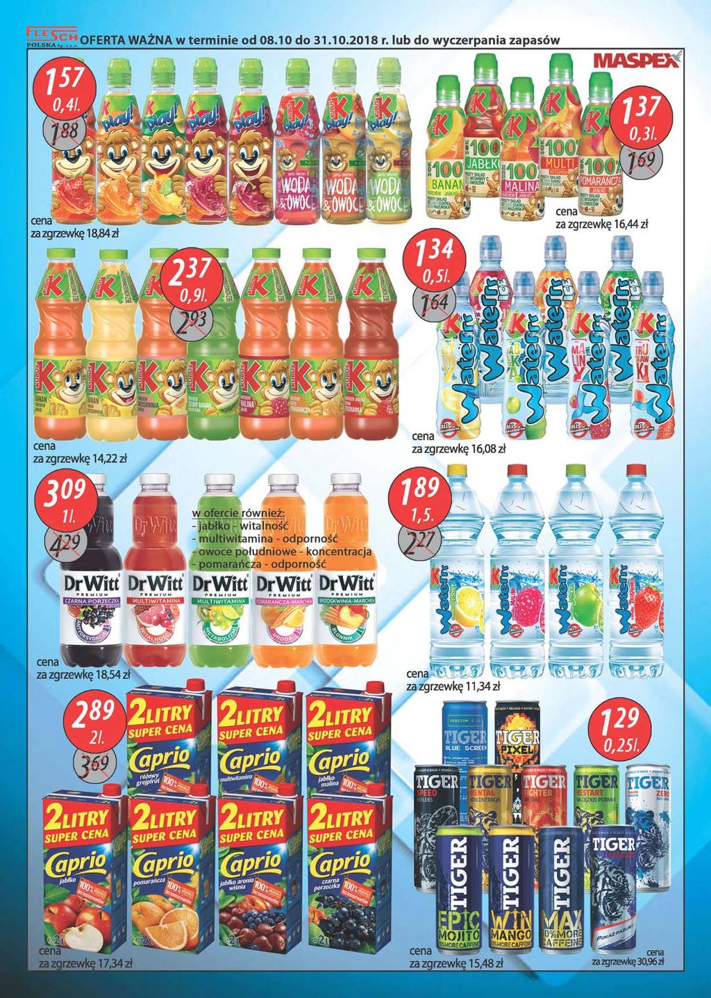 P O ŁSKA,,OFERTA WAŻNA w terminie od 08.10 do 31.10.2018 r.