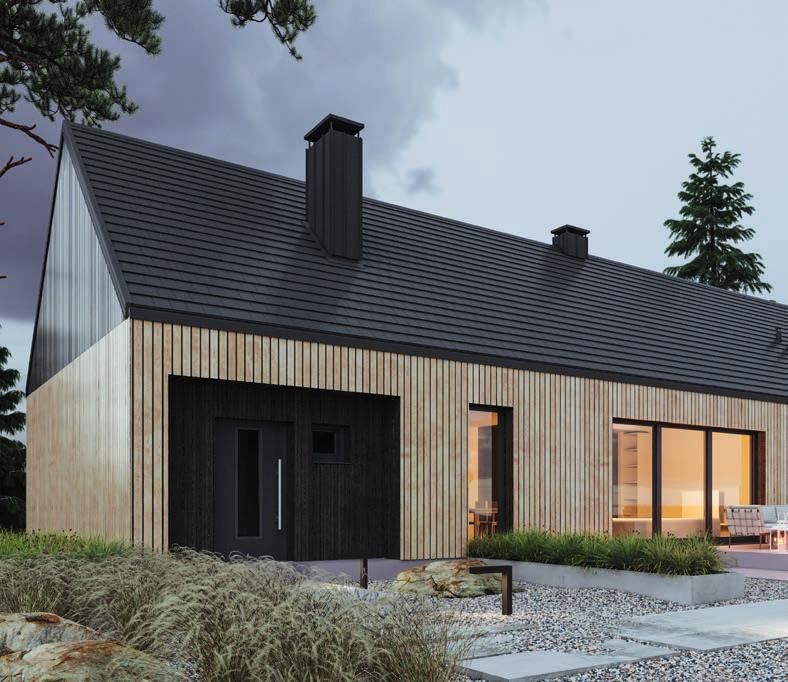Ruukki Hyygge Ruukki Hyygge to innowacyjny produkt dachowy, który dzięki prostej i eleganckiej formie doskonale wpisuje się w nowoczesne trendy architektoniczne.