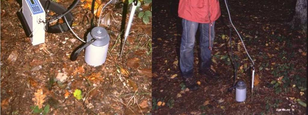 Niepołomickiej, Pomiar obejmuje naraz niewielką powierzchnię, wyniki wskazują na znaczną wariancję przestrzenną, zmieniają się równieŝ w czasie wraz ze zmieniającymi się