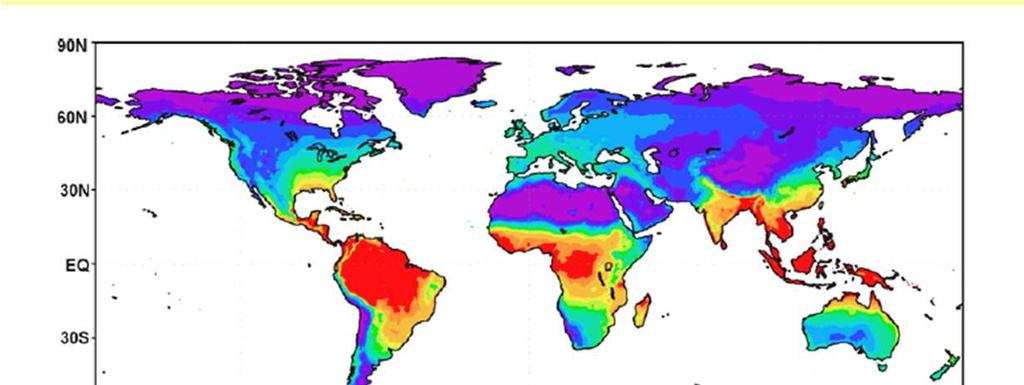 Globalne mapy tempa dekompozycji, sporządzane przez