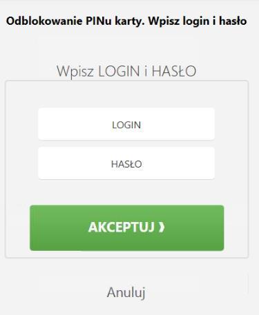 W okienku poniżej wybieramy link odblokuj PIN), 2.