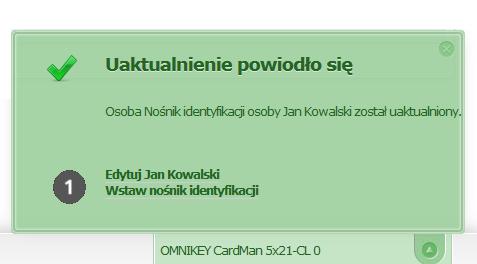 19.2 Wstawienie nośnika identyfikacji Wstawienie nośnika identyfikacji Xesar oznacza, że nastę puje jego usunię cie i nastę pnie nie bę dzie on uprawniony do otwierania komponentów, które wcześniej