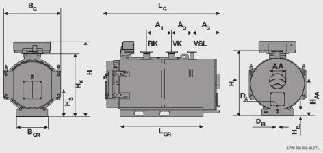 Stojące kotły niskotemperaturowe Logano SK655/SK755 Logano SK655 120 360 kw dane techniczne 7 Dane produktu Logano SK655 120 190 250 300 360 Moc cieplna paleniska kw 132 210 274 329 393 Długość