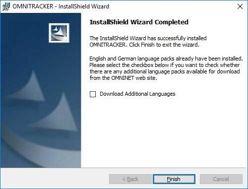 Instalacja OMNITRACKER a została zakończona pomyślnie.