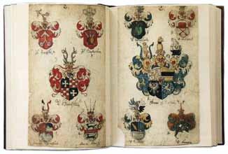 Księga Proroków i Nowy Testament, rękopis z lat 1418 1439. Ze zbiorów Książnicy Cieszyńskiej Album ręcznie malowanych herbów szlacheckich, m.in.