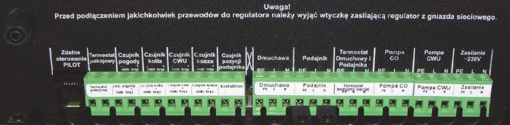 W tym parametrze można włączyć lub wyłączyć obsługę czujnika otwarcia pokrywy kosza z opałem.
