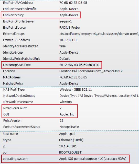 Przykład dla NMAP - co widać na ISE? What?