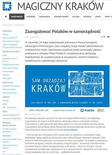 zachęcającą mieszkańców do aranżacji jednego z pomieszczeń w hali widowiskowo sportowej, a w Radzyminie oprócz działań związanych ze
