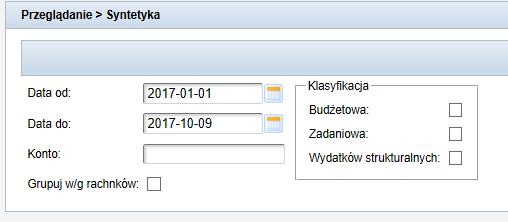 - Konto - obroty - umożliwia przeglądanie zapisów księgowych na poszczególnych kontach.
