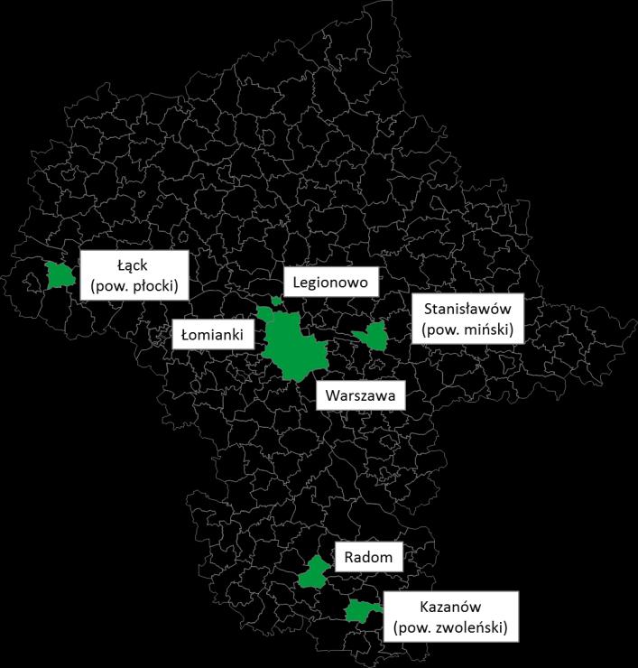 Mapa nr 1 - Uchwała samorządu w zakresie stosowania klauzul społecznych Mapa nr 2 - Zapis dotyczący stosowania klauzul społecznych w Regulaminie zamówień publicznych o wartości nie przekraczającej