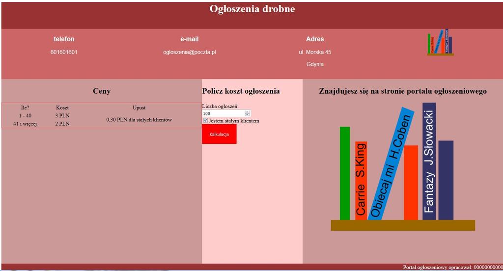 Witryna internetowa Obraz 2. Witryna internetowa Cechy witryny Nazwa pliku: portal.
