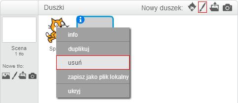 Po prawej stronie ekranu pojawi się pole do tworzenia własnej grafiki.