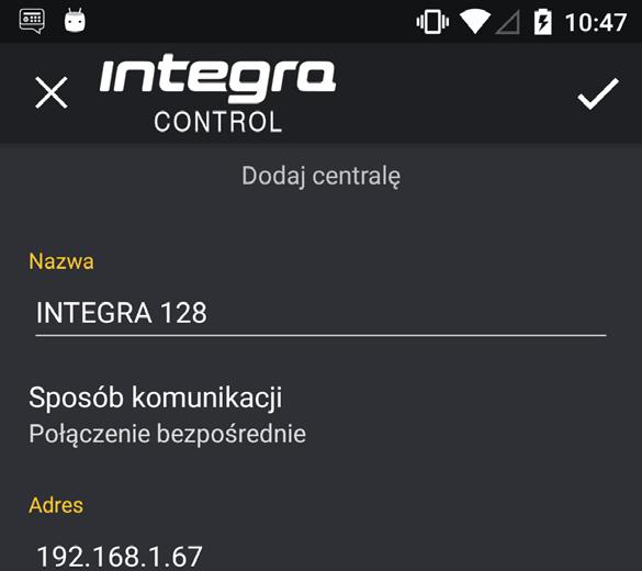 SATEL ETHM-1 Plus 33 Użytkownik może sprawdzić adres MAC i ID przy pomocy manipulatora (funkcja użytkownika IP/MAC ETHM-1 dostępna w podmenu TESTY opis funkcji znajduje się w instrukcji użytkownika