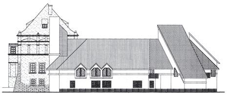 Nowe i zmodernizowane budynki muzealne 2. Projekt koncepcyjny J. Korzenia i W. Stasiewicza z 1981 r., rozbudowy Muzeum Okręgowego w Jeleniej Górze 2.