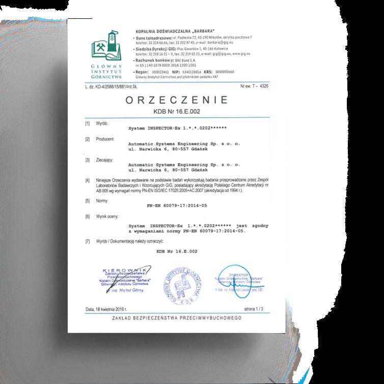 przeszedł pozytywnie certyfikację w jednostce