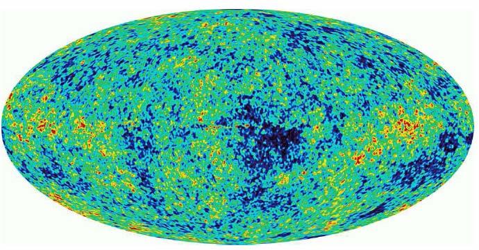 Pomiar anizotropii przez WMAP Satelitarny eksperyment Wilkinson Microwave Anisotropy Probe. zbiera dane od 2001 r. Zbadał precyzyjnie fluktuacje temperatury z precyzją 10-5. Obraz Wsz.