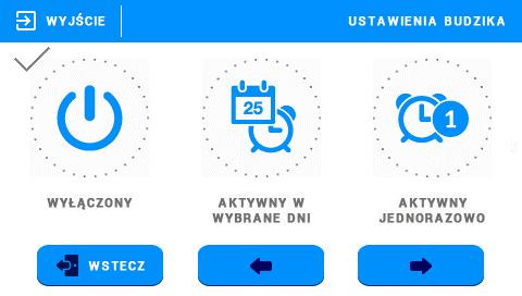 Sterownik wyłącza oba obiegi do określonej przez użytkownika godziny. Aktywna jest jedynie funkcja antyzamarzania (jeśli jest załączona). 3.7.