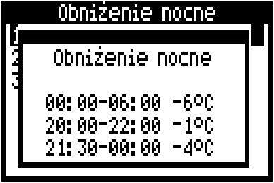 automatyczne obniżenie temperatury zadanej kotła nocą co pozwala zwiększyć komfort cieplny i zmniejszyć zużycie paliwa.