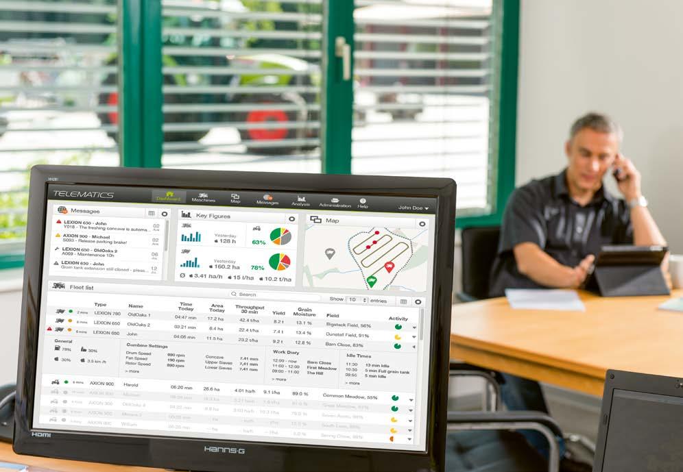 NOWOŚĆ TELEMATICS Fleet View. TELEMATICS NOWOŚĆ: Fleet View App. Fleet View to aplikacja stworzona przez CLAAS, dzięki której ustawiony łańcuch siekania może pracować bez przestojów.