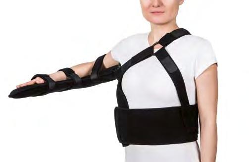 konstrukcja zapewnia możliwość aktywizacji mięśni przedramienia (w trakcie unieruchomienia barku), system taśmowy pozwala na łatwe zakładanie ortezy oraz jej regulację zgodnie z potrzebami pacjenta,
