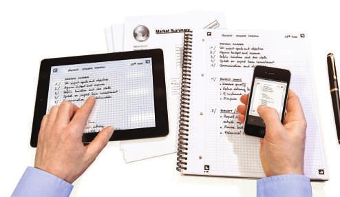 ko³onotatniki Ko³onotatnik Oxford Notebook - twarda, kartonowa i laminowana ok³adka - perforowane strony z otworami do segregatora - tagi w naro nikach stron