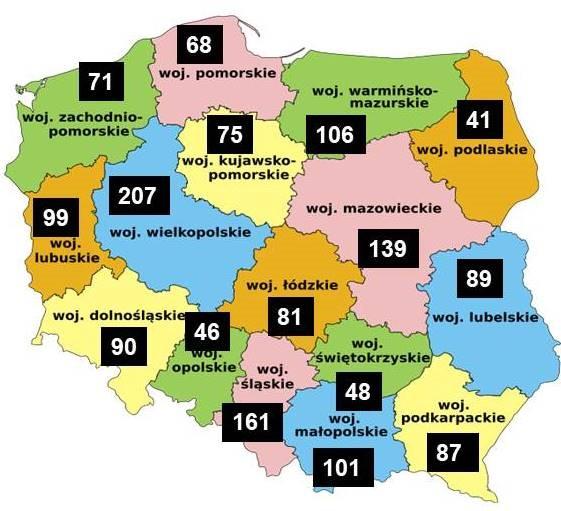 Według najaktualniejszych danych Ogólnopolskiego Związku Rewizyjnego Spółdzielni Socjalnych (OZRSS) na terenie województwa podlaskiego zarejestrowanych jest 41 spółdzielni socjalnych.