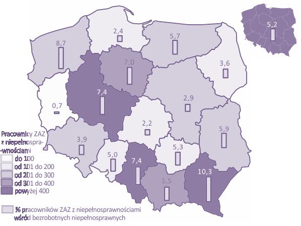 podkarpackim i śląskim (po 13), a następnie wielkopolskim (9), natomiast najmniej placówek funkcjonowało w województwie lubuskim (1) i województwie pomorskim (2). W porównaniu z 2015 r.