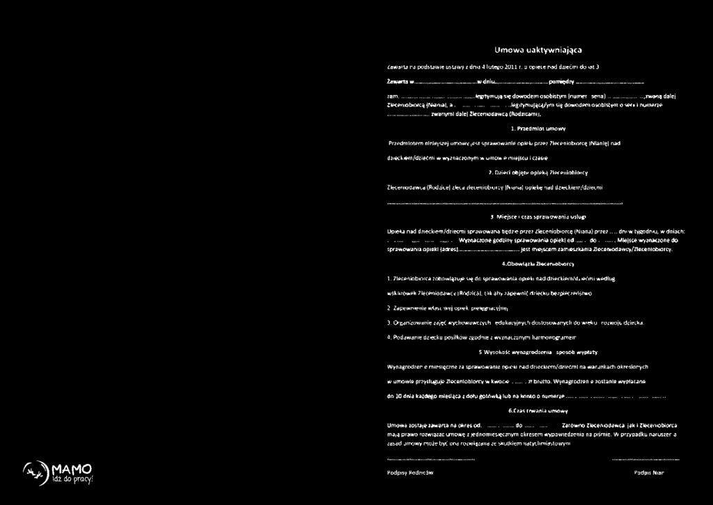 Po podpisaniu umowy, złóż do jednej z placówek ZUS, wniosek ZUS ZFA - tylko wtedy, kiedy nie jesteś jeszcze płatnikiem, jeśli prowadzisz swoją działalność i składałeś ten wniosek, nie musisz tego
