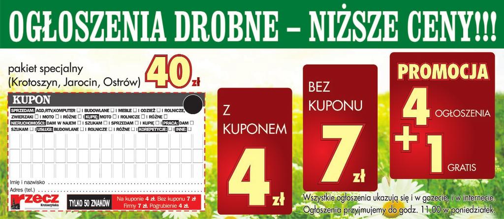 24 Og³oszenia drobne 40 SPRZEDAM AGD, RTV, KOMPUTER Komputer Intel Core i5-2400 3.1 GHz; 8 GB ram; 250 GB dysk; DVD; 10 x usb, lan, displayport, VGA; nowa myszka i klawiatura. Stan bdb. Cena 649 z³.