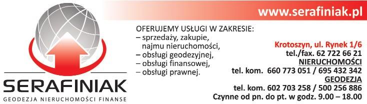 26 Og³oszenia drobne DZIA KI Chachalnia dzia³ki budowlane, decyzja o warunkach zabudowy 1050 m2, pr¹d, woda. Cena: 60 z³/m2. Krotoszyn ul.