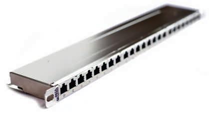 Panel krosowy kat.6 (patchpanel) FTP/STP 24 porty Panel krosowy 0,5U Quick 6 XQ100.255 FTP/STP 24 porty (patchpanel) kategorii 6 250 MHz (class E) według norm: ANSI/TIA/EIA 568-B.2 (cat.