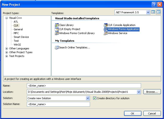 1) Cel ćwiczenia Celem ćwiczenia jest zapoznanie się z podstawowymi elementami obiektowymi systemu Windows wykorzystując Visual Studio 2008 takimi jak: przyciski, pola tekstowe, okna pobierania