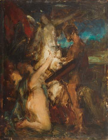 3 JAN STYKA (1858-1925) Scena alegoryczna olej/de
