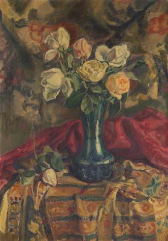 25 STANISŁAW KOPYSTYŃSKI (1893-1969) Róże w wazonie, 1923 r.