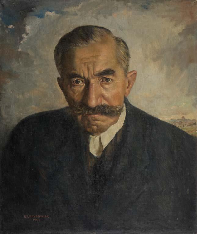 30 BERNARD FRYDRYSIAK (1908-1970) Portret Wincentego Witosa, 1946 r. olej/płótno, 75 x 63 cm sygnowany i datowany l.d.: 'B.