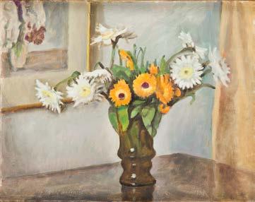 "Nagietki", 1986 r. olej/płótno, 37 x 46,8 cm sygnowany p.g.: 'S. Westwalewicz' i da