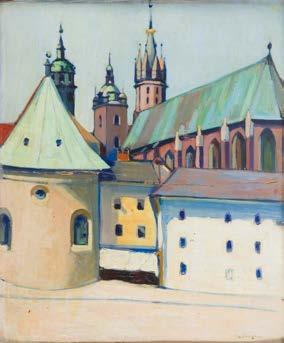 67 AUTOR NIEROZPOZNANY, XX w. Widok na kościóły św.