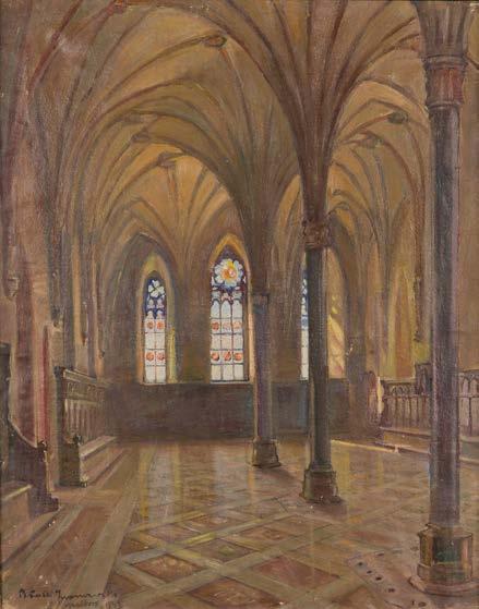 IWANOWSKI (1889-1966) Malbork, 1949 olej/płótno, 75 x 60 cm sygnowany i datowany p.