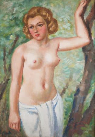 72 STANISŁAW ŻURAWSKI (1889-1976) Akt kobiecy olej/tektura, 50,5 x 35,3 cm