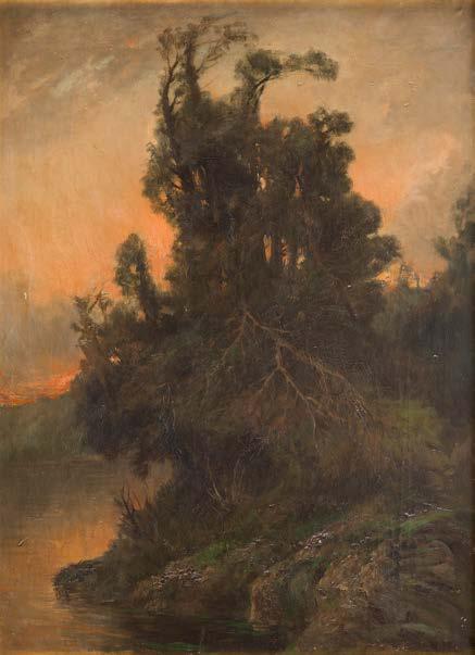 NIEROZPOZNANY, XIX/XX w. Drzewo olej/płótno, 76 x 55,5 cm sygnowany p.d.