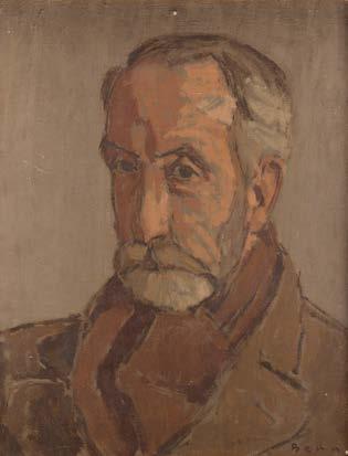 94 BENN BENCION RABINOWICZ (1905-1989) Portret Pierre'a Monarda olej/płótno naklejone na tekturę, 46 x 38