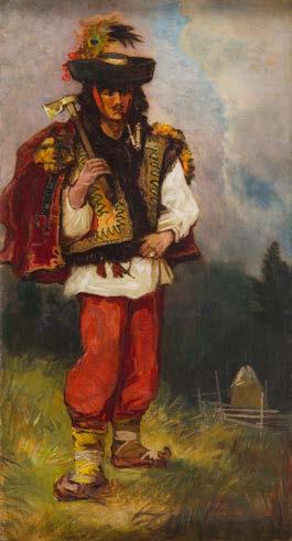 98 SEWERYN LEOPOLD OBST (1847-1917) Hucuł, 1896 r.
