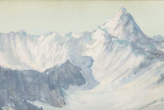 123 124 123 ALFONS JÓZEF SIPIŃSKI (1886-1968) Tatry zimą, 1930 olej/tektura, 34 x 47,8 cm