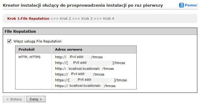 Korzystanie z serwera Smart Protection Server 4. Kliknij przycisk Dalej.