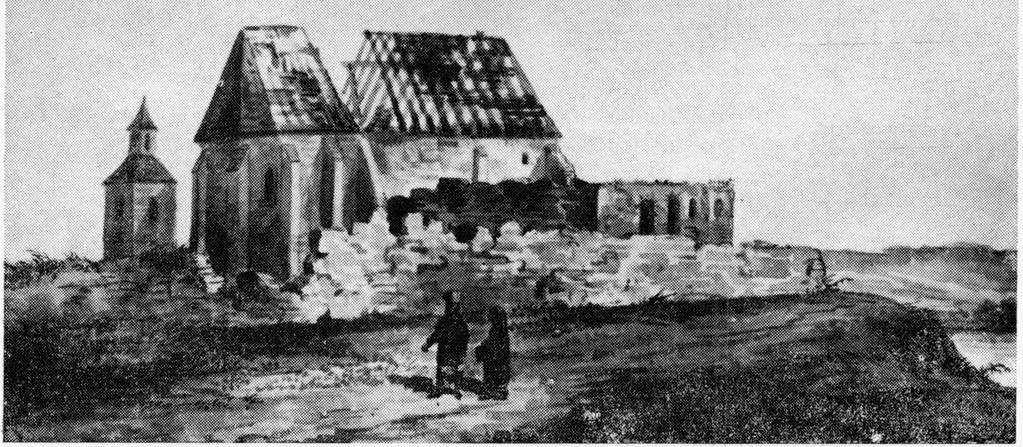 2. Ruiny kościoła franciszkańskiego w Lelowie. Widok od północy.